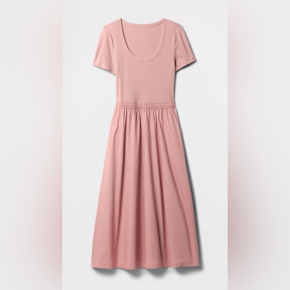 Gap Factory Pink Scoopneck Midi Dress XXL NWT